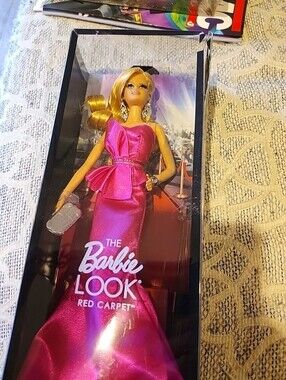 Barbie Hot Pink Satin Evening Gown Doll